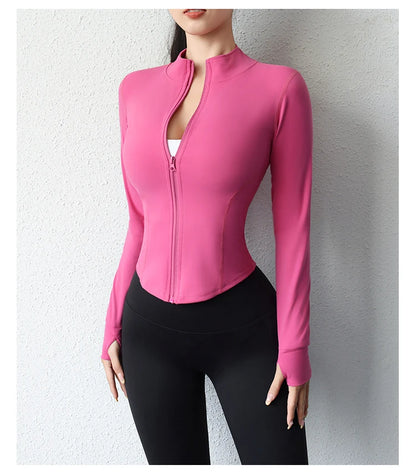 Yoga coat short sports jacket women's fitness clothes